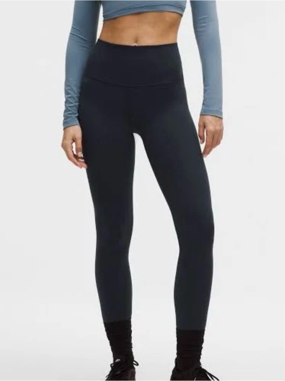 Lululemon Wunder Train High-Rise Tight 28” Navy Blue | Size 6 | Drawstring Waist